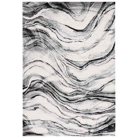 Safavieh 9 x 12 ft. Tulum Contemporary Power Loomed Rectangle Rug Ivory & Black TUL275A-9